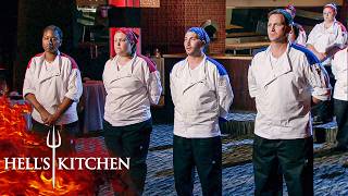 Four Chefs Go Up, One Chef Leaves | Hell's Kitchen