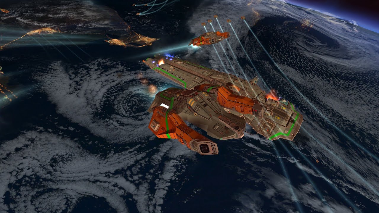 Homeworld Remastered - 1 Hiigaran Battlecruiser VS 60 Bombers