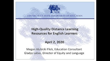 High Quality Distance Learning Resources for English Learners