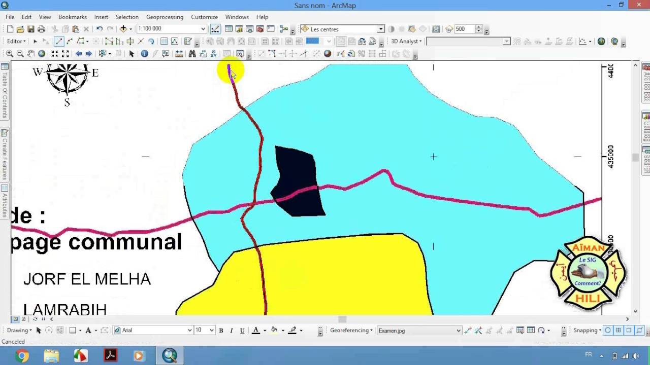Comment créer les couches de dessin et leurs bases de données sur ArcGis 10.2