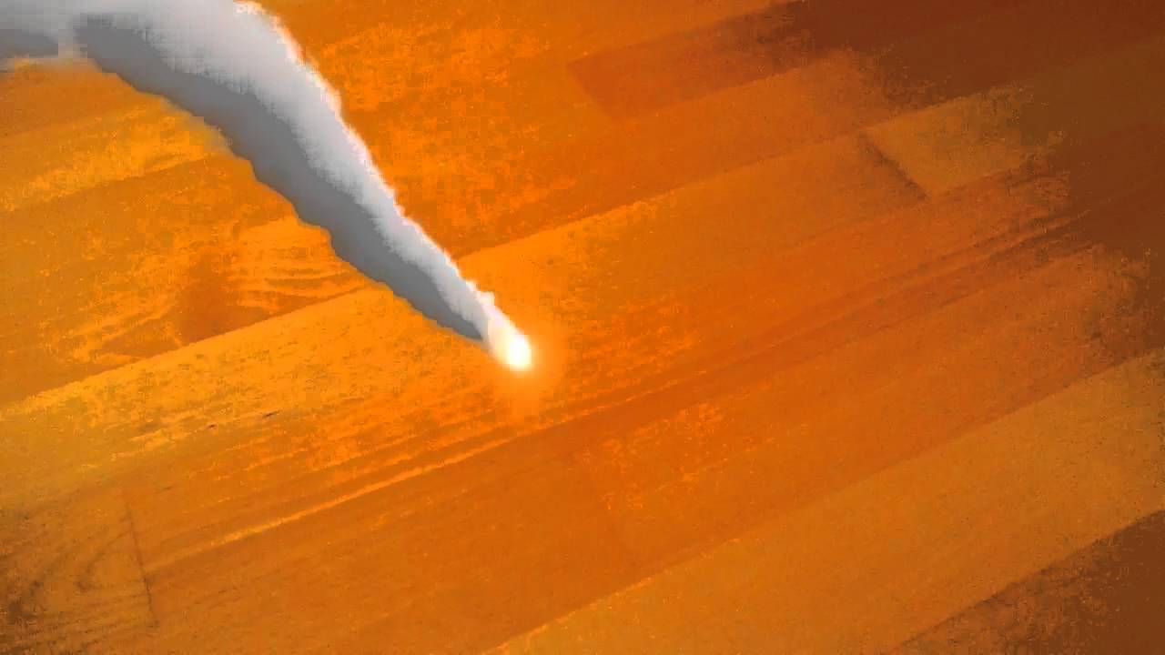 Rakete im Zimmer gestartet