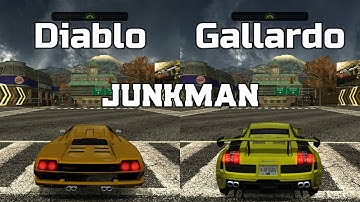 Lamborghini Diablo vs Lamborghini Gallardo - NFS MW Redux V3 - WHICH IS FASTEST ?