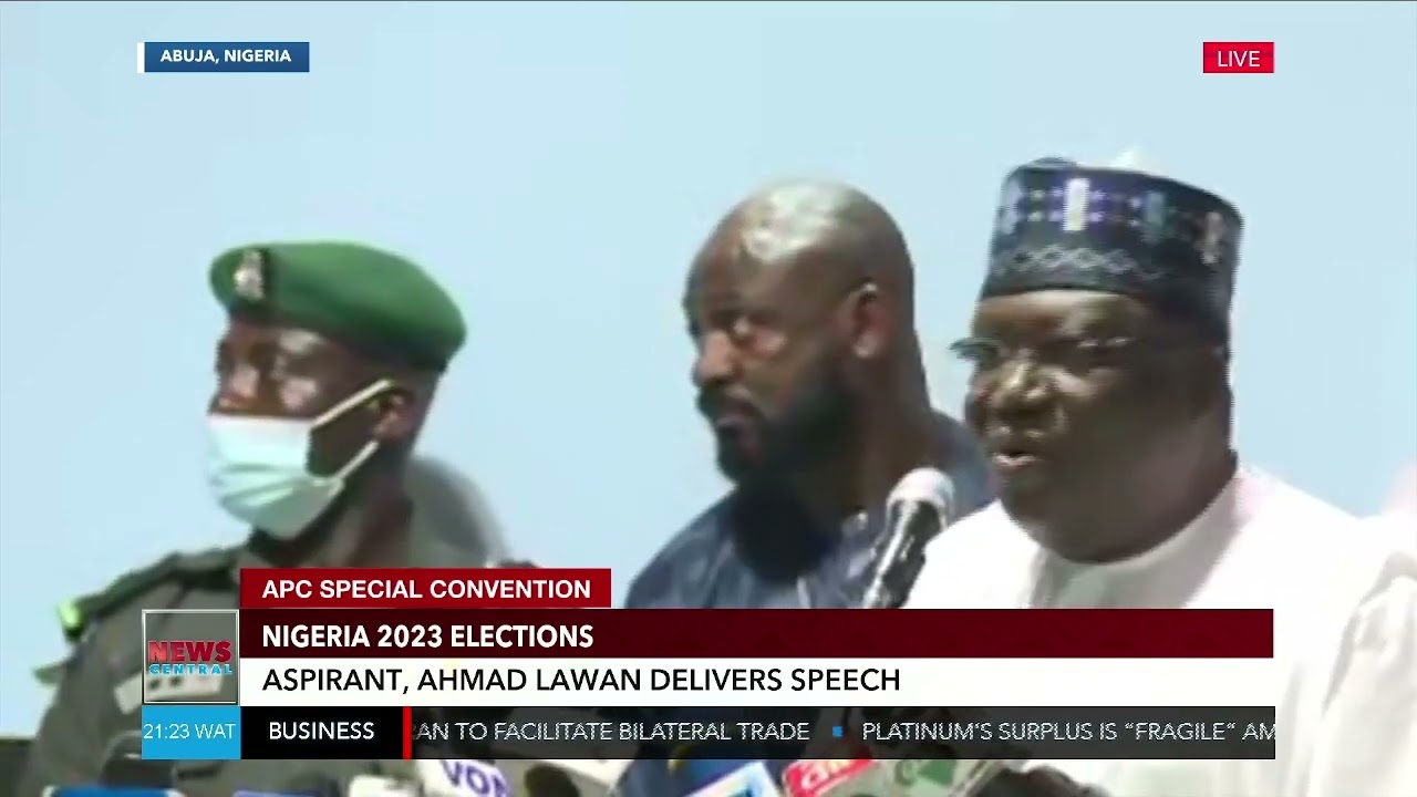 Ahmad Lawan Delivers Speech To The APC Delegates At The APC Special Convention