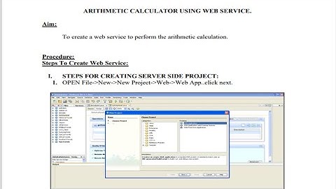 Arithmetic Calculator in Webservice | Add operation using web service | Webservice | Web Technology
