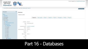 Part 16 - Databases (Moodle How To)