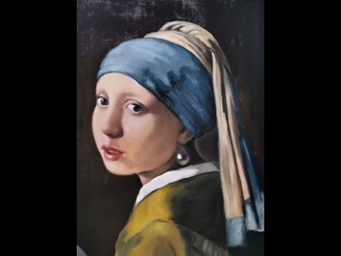 Portret: Fata cu turban  -   Jan Vermeer van Delft (reproducere)