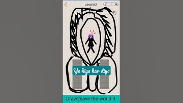 Draw 2 save : Save Her 🙇Level 62 #shorts  #gaming #art
