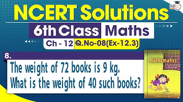 NCERT Solutions Class 6 Maths Chapter 12 Exercise 12.3 Question No.8 | Ratio and Proportion