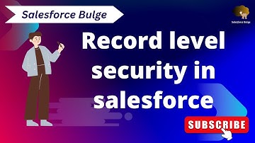 record level security | salesforce bulge | salesforce security modal | learn salesforce for beginner