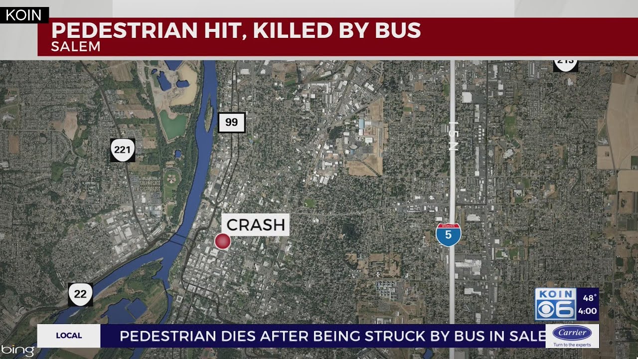 Pedestrian dies after being struck by bus in Salem - YouTube