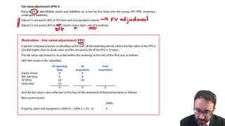 Group SFP - FV adjustments - ACCA Financial Reporting (FR)