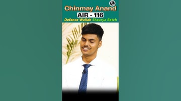 How Did Chinmay Anand Feel After Clearing NDA Exam? | AIR-116 UPSC NDA-1, 2023  #PW #DW #Shorts