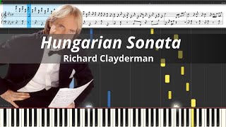Hungarian Sonata Piano Tutorial - Richard Clayderman | Easy Piano & Sheet Music