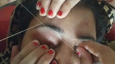 Perfect shape of eyebrows threading, threading eyebrow tutorial for beginners, Arch shape of eyebrow