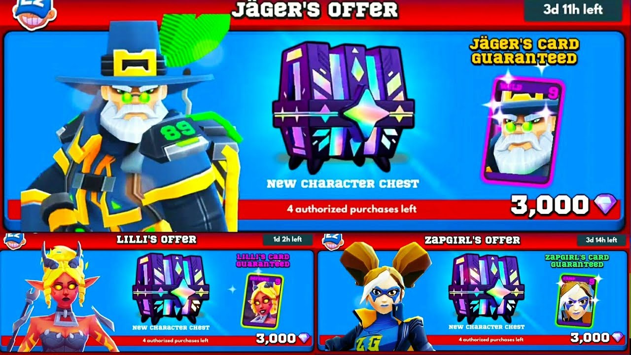 LEGENDARY CHEST JAGER Vs LILLI Vs ZAPGIRL OPENED IN FRAG PRO SHOOTER NOOT LEGENDARY CHEST NOOT FREE
