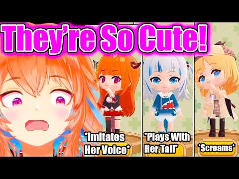Kiara’s Reaction To Gura, Ame And Coco In HoloVillage Is Priceless