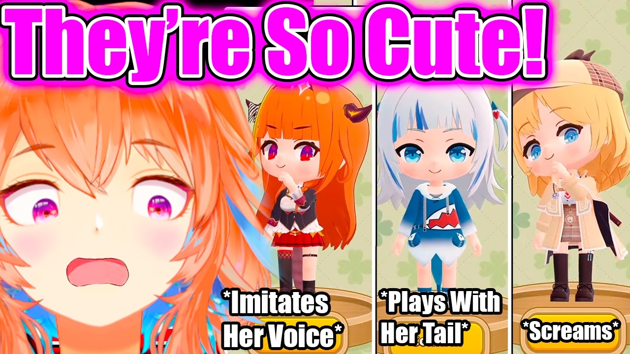 Kiara’s Reaction To Gura, Ame And Coco In HoloVillage Is Priceless