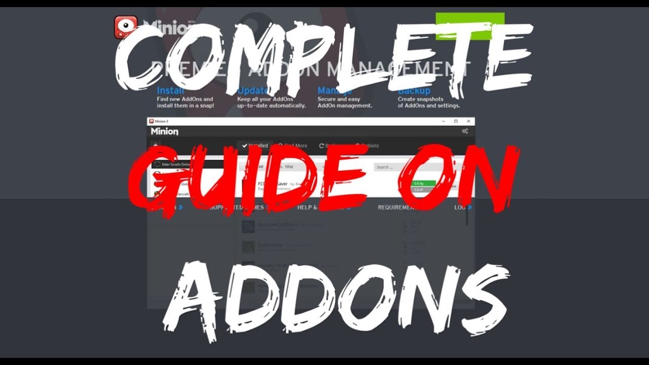 ESO Addon Guide Installing Addons Minion Troubleshooting  Recommendations