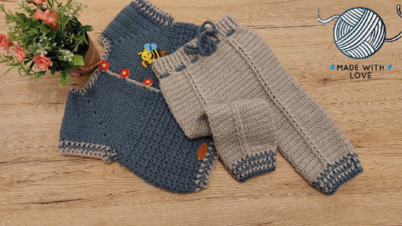 كروشيه بنطلون / سروال للأطفال - Crochet pants / pants for children