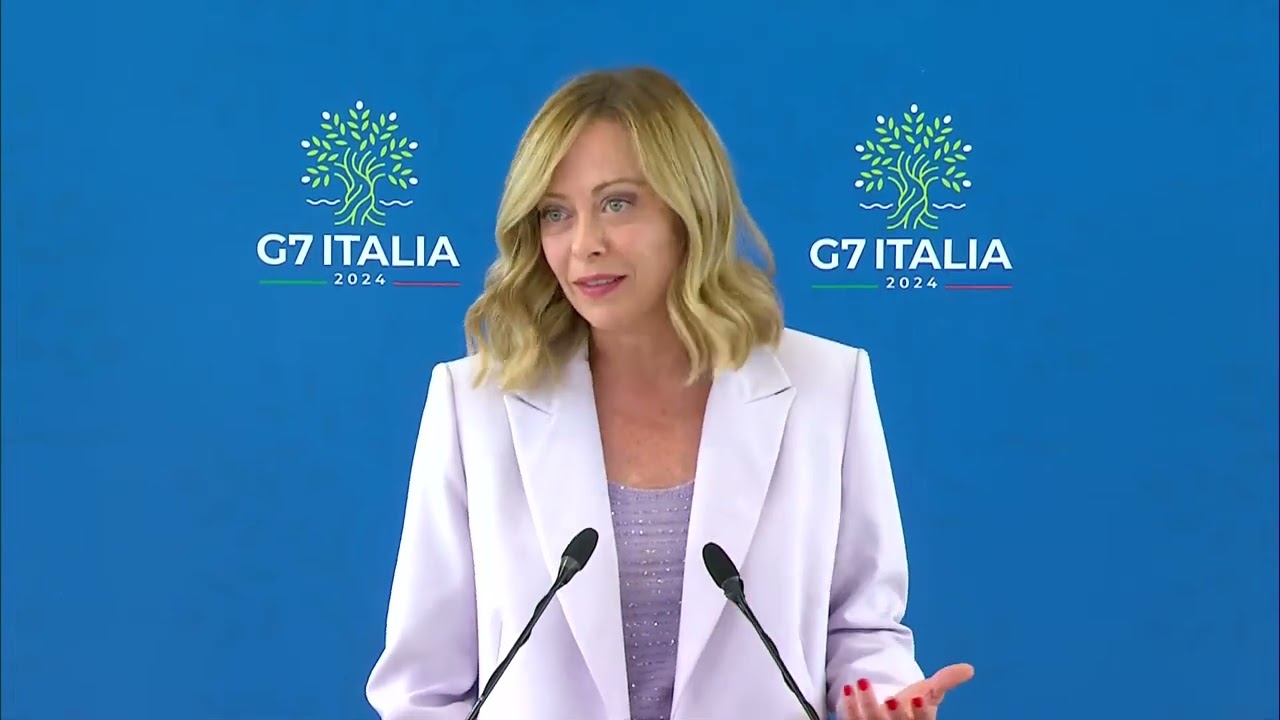 Al termine dei lavori del G7, la conferenza stampa della Presidenza Italiana.
