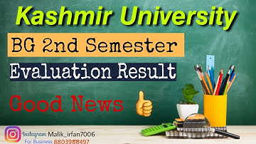 Kashmir University BG 2nd Semester  #Evaluation Result || Big Update