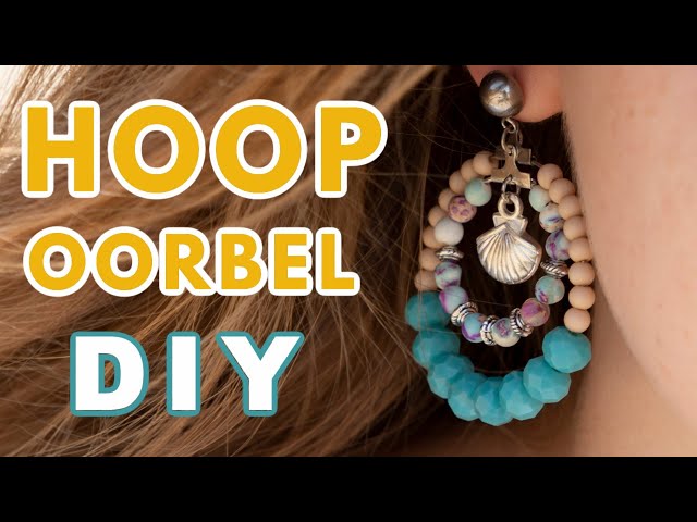 Hoop Oorbellen met Edelsteen Kralen maken - 2 Creolen Combineren aan Oorbel Studs