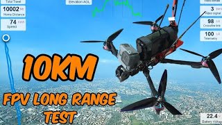 10 Km from home long range flight with DJI FPV system, Chimera 7 LR frame and massive Li-ion battery