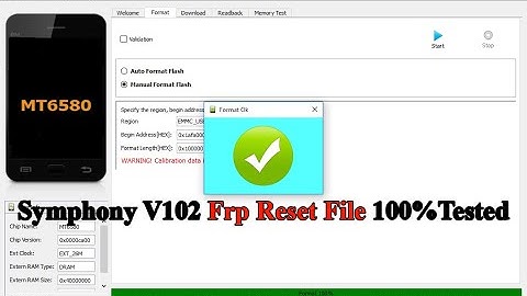 Symphony V102 Frp Bypass Reset File MT6580 1000%Tested