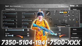 New Update 3.2🔥Best Sensitivity code + Control Settings Pubg Mobile/Bgmi sensitivity 2024