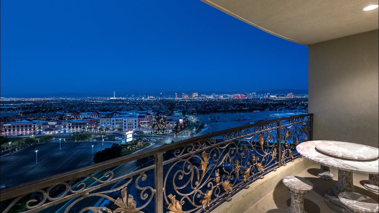 Luxury Home Tour Las Vegas Strip Views from One Queensridge Place