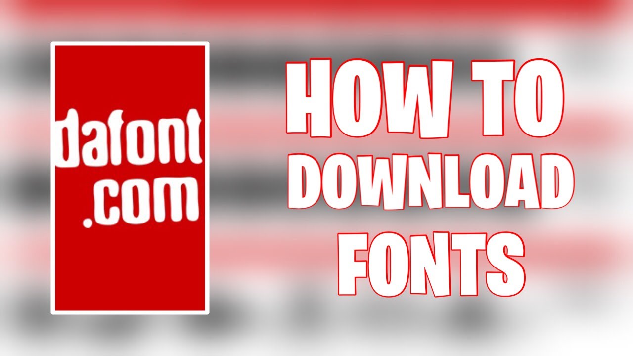 How To Download Fonts For FREE - YouTube