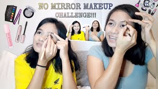 No Mirror Makeup Challenge | ThatsEdma