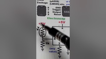 High Side LDR Voltage Divider and 555 Timer Night Light Circuit Light Dependent Resistor