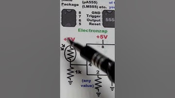 High Side LDR Voltage Divider and 555 Timer Night Light Circuit Light Dependent Resistor