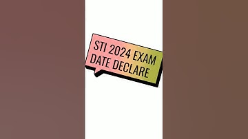 #GPSC #STI 2024 EXAM DATE DECLARE #STI BIG UPDATE