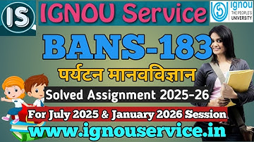 IGNOU BANS-183 Solved Assignment Hindi Medium 2025-26 For July 2025 and January 2026 Session
