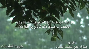سورة العاديات / بصوت القارئ عبدالرحمن محمد الصياد