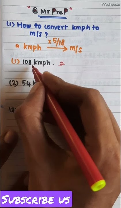 How to convert kmph to mps | Time and speed |#shorts #mrprep #mathtrick ...
