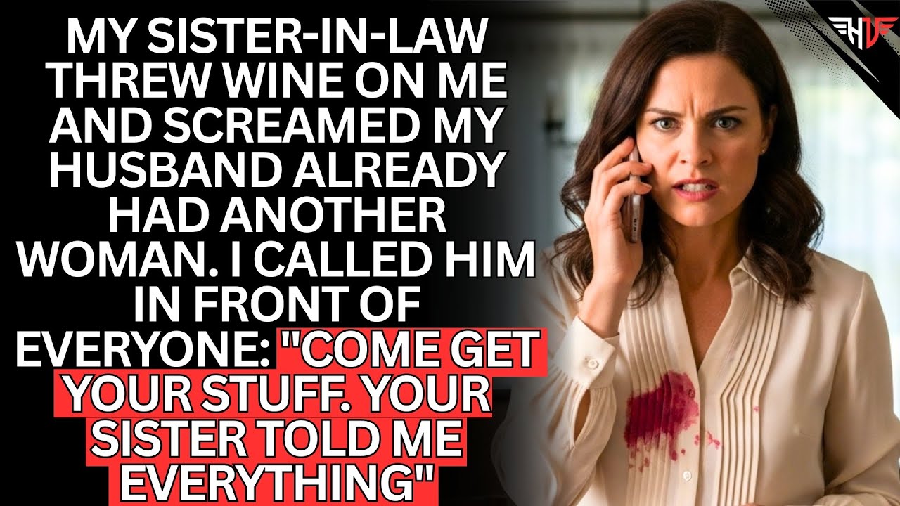 My sister-in-law threw wine at me and yelled about his mistress... I yelled, "Come get your things"