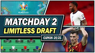 Insane Limitless Draft | Best Transfers | Matchday 2 | Euro 2020 Fantasy Football | TIPS & GUIDE!