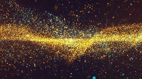 Gold And Blue Particles Swarm Stock Motion Graphics
