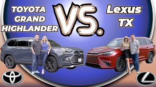 Toyota Grand Highlander VS Lexus TX comparison // Battle of the big boys!