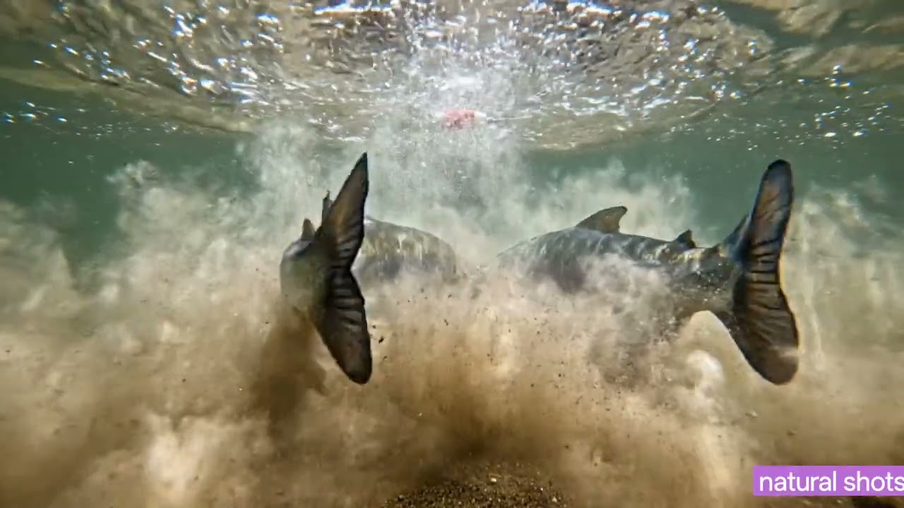 Fishing underwater camera video clip 