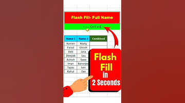 Flash Fill - Excel Tips and Tutorial in 2 Seconds |CTRL + E #flashfill #excelformula