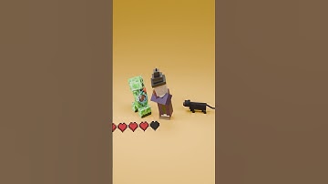 Minecraft Creeper vs Cat and Mobs Satisfying 3D Cloth and Fluid Animations!