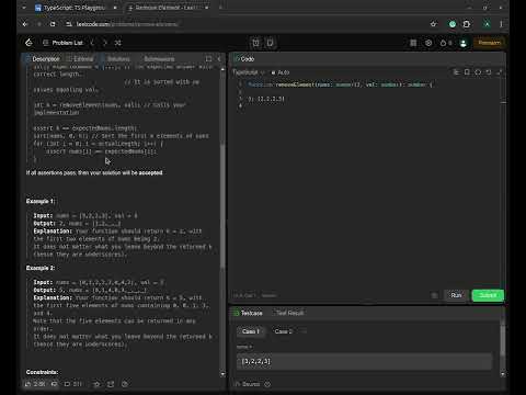 27. Remove Element Leetcode video [8]
