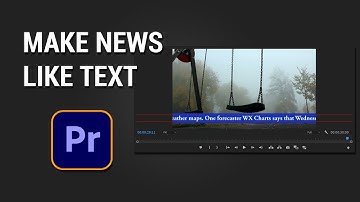 How To Add a Scrolling Text For News in Premiere Pro ? Premiere Pro Tips & Tricks