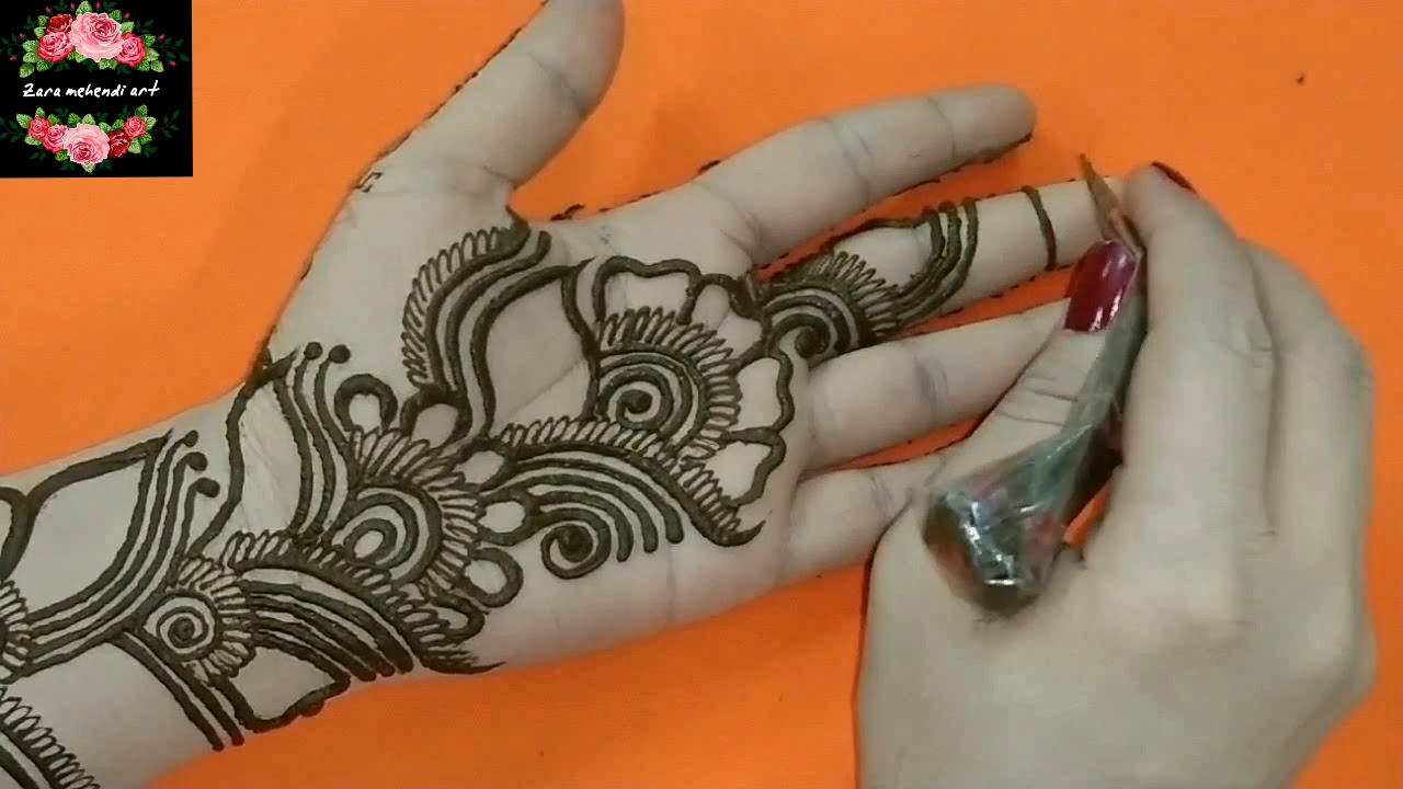 Beautiful Arabic - Henna Design For Front Hand #95 Zara Mehendi Art ...