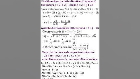 Maths 1A Addition of vectors  vsaq