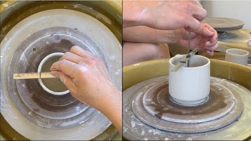 483. A Couple Methods of Throwing 6 Repeated Cups with Hsin-Chuen Lin 林新春 一套六個茶杯組拉坯示範